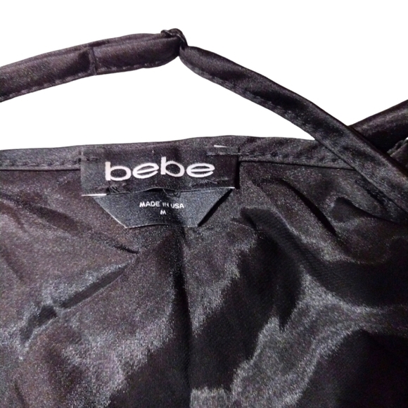 Bebe Satin Cowl Neck Slip Dress - Picture 6 of 7